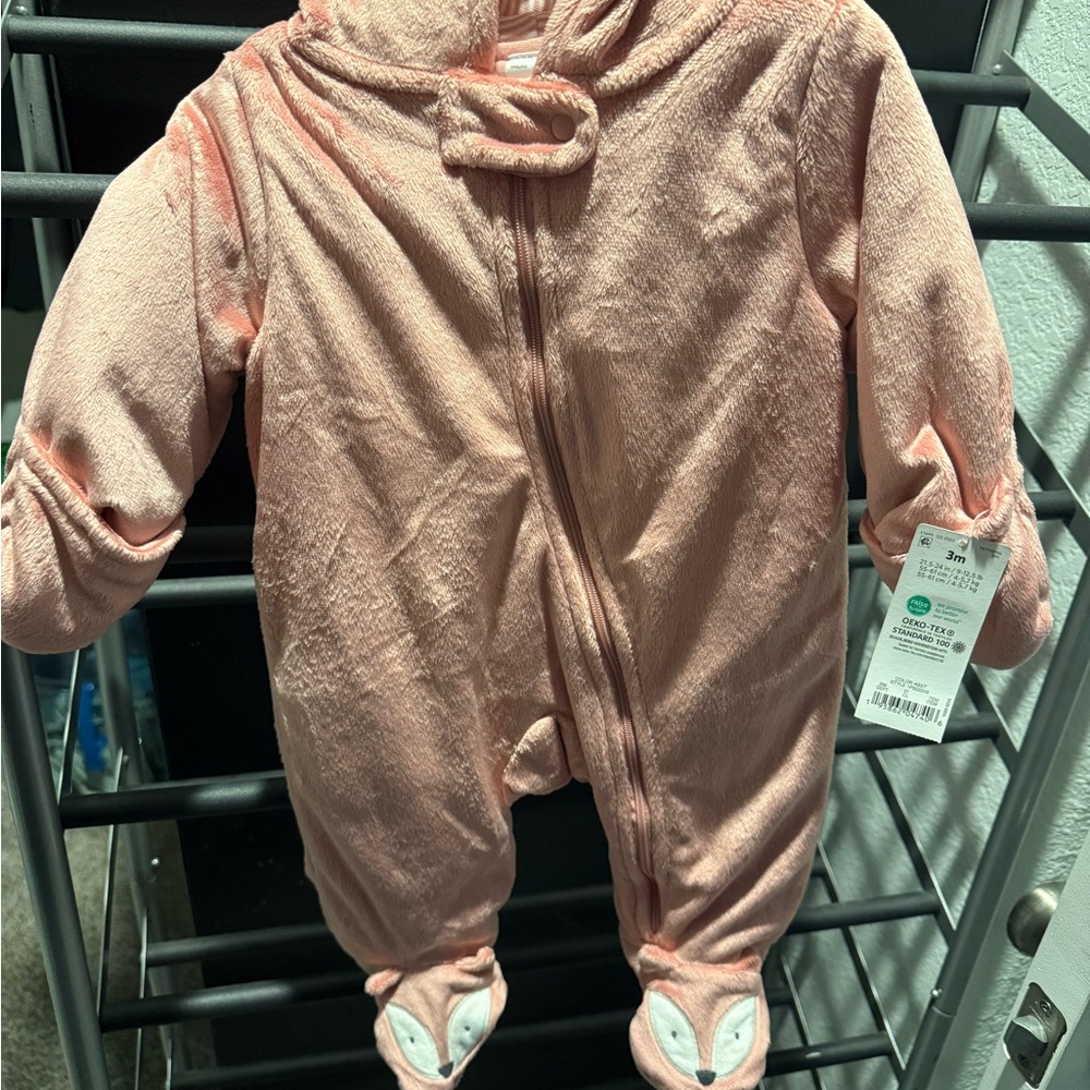 Carter's Soft Pink Footed One Piece